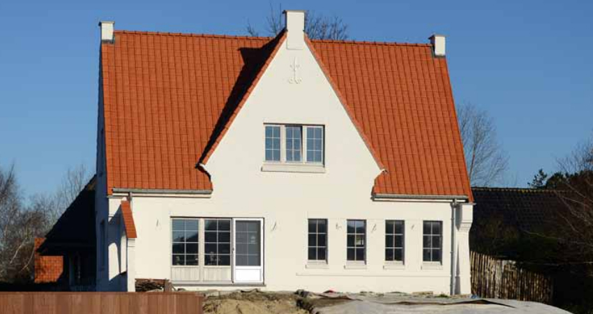 Façade isolée par l'extérieur avec enduit de finition, ISOLEXT