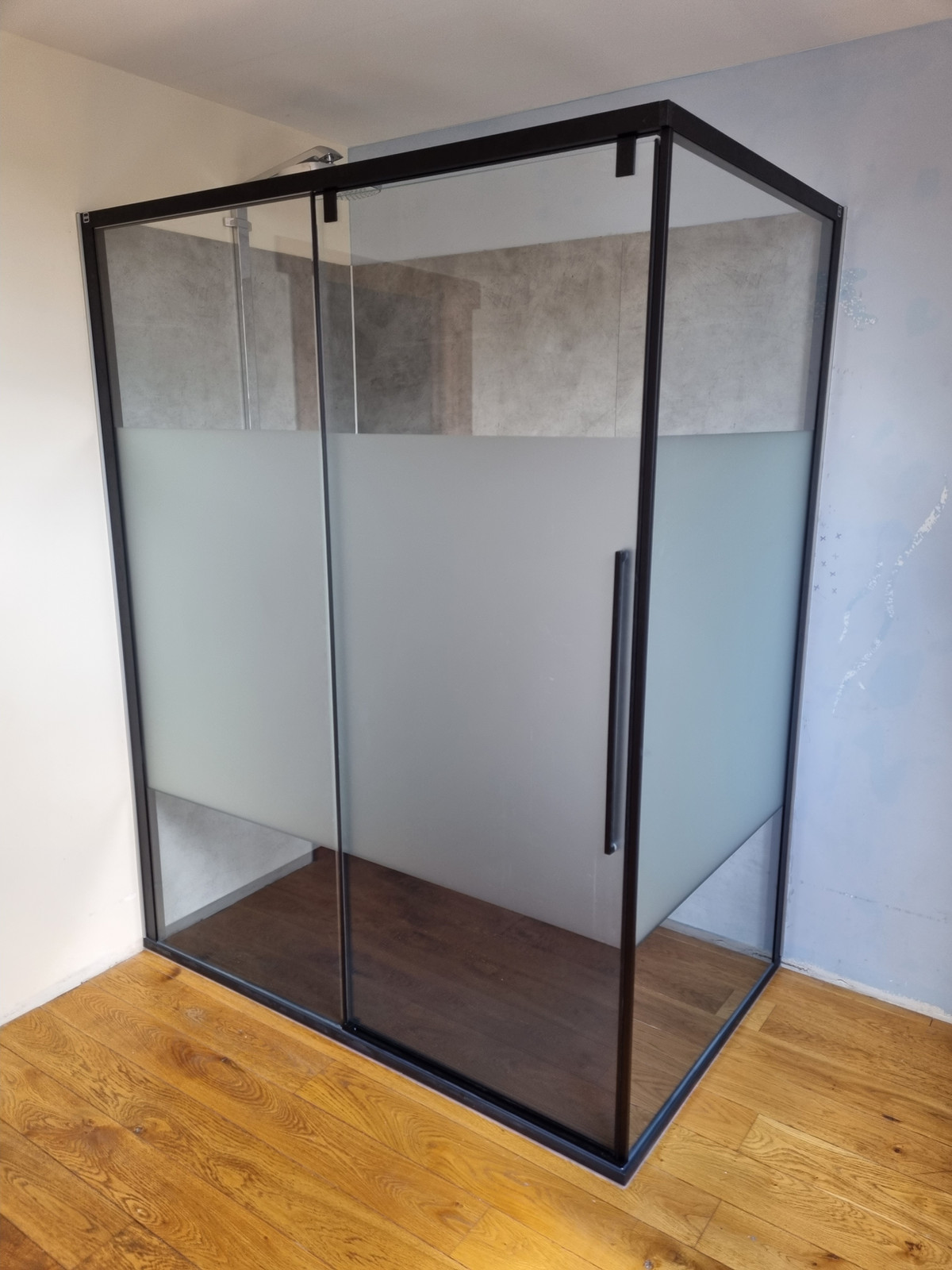 Douche à l'italienne, paroi en verre à Namur, Plomberie Stephan