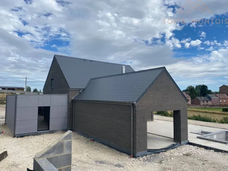 Toitures neuves sur une construction réalisées par Toits Montois